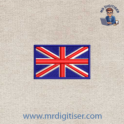 Union Jack Britain flag embroidery design