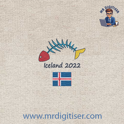 Iceland2022 embroidery design