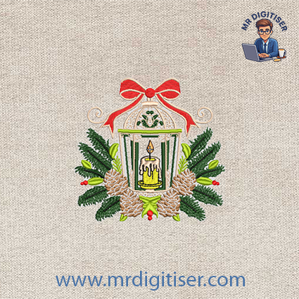 New Year's lantern embroidery design