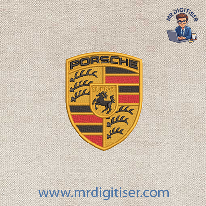 Porsche embroidery design