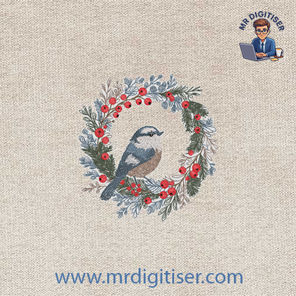 Wreath embroidery design