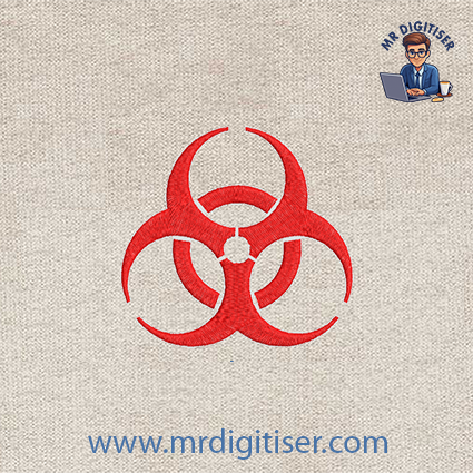 Biohazard embroidery design