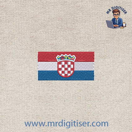 Croatia flag embroidery design