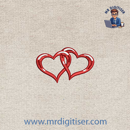 Hearts embroidery design